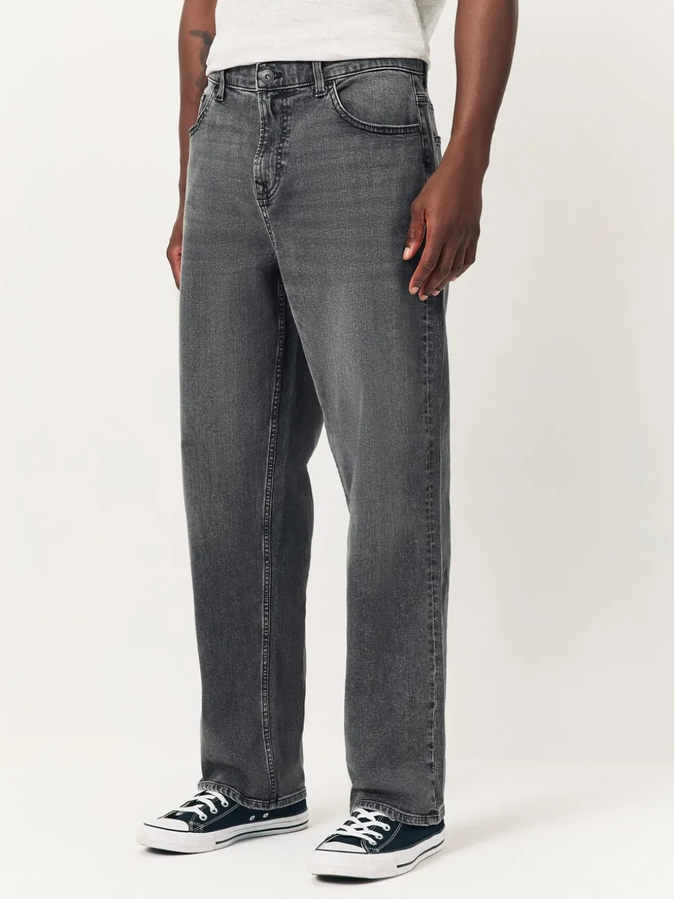 Grijs - Klassieke stretchy Jeans met relaxed fit