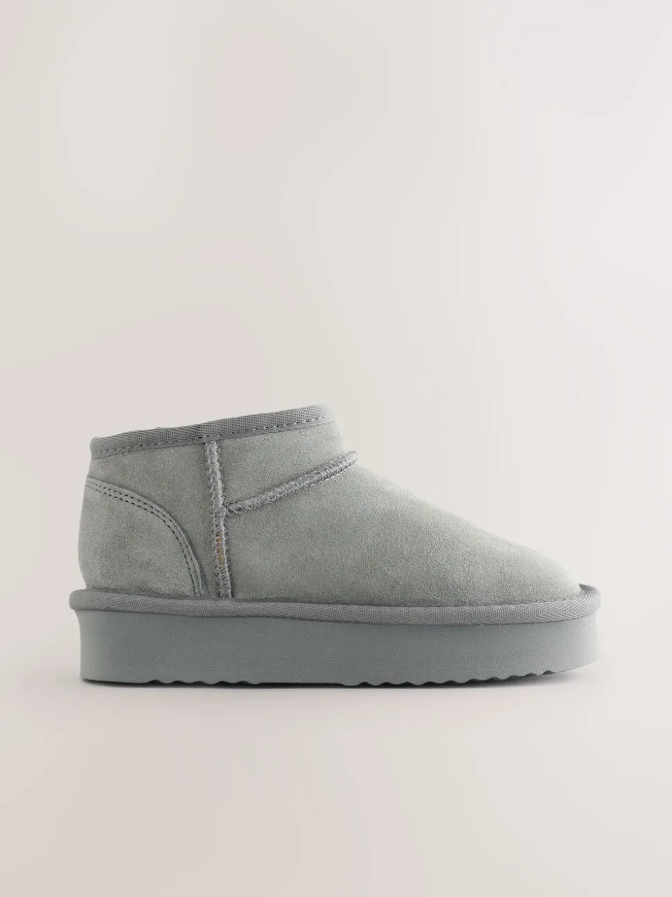 Grijs - Lage schoenen mini warmgevoerde waterafstotende suède Boots
