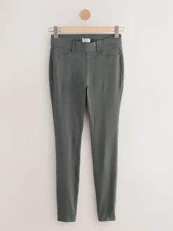 Grijs - Lange jersey denim leggings