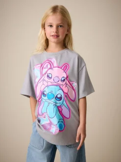 Grijs - Lilo & Stitch Oversized Graphic T-Shirt (3-16yrs)
