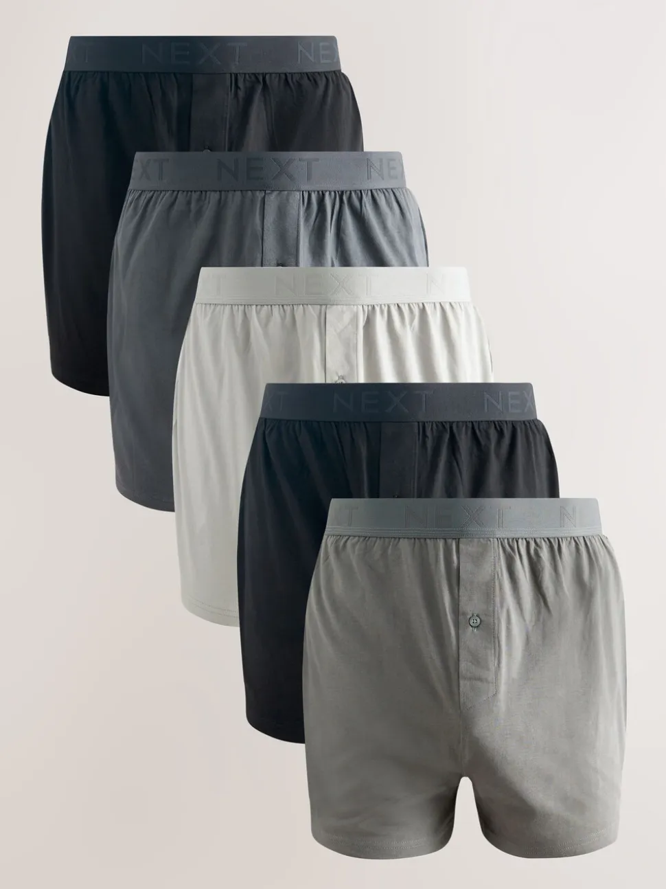 Grijs - Losse Boxer 5 set