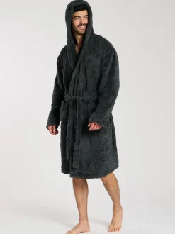 Grijs - Loungeable Sherpa kamerjas met capuchon