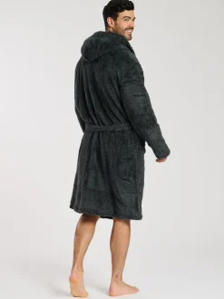 Grijs - Loungeable Sherpa kamerjas met capuchon