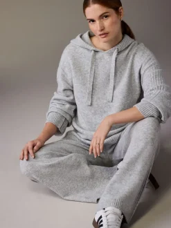 Grijs - Maternity Knitted Hoodie
