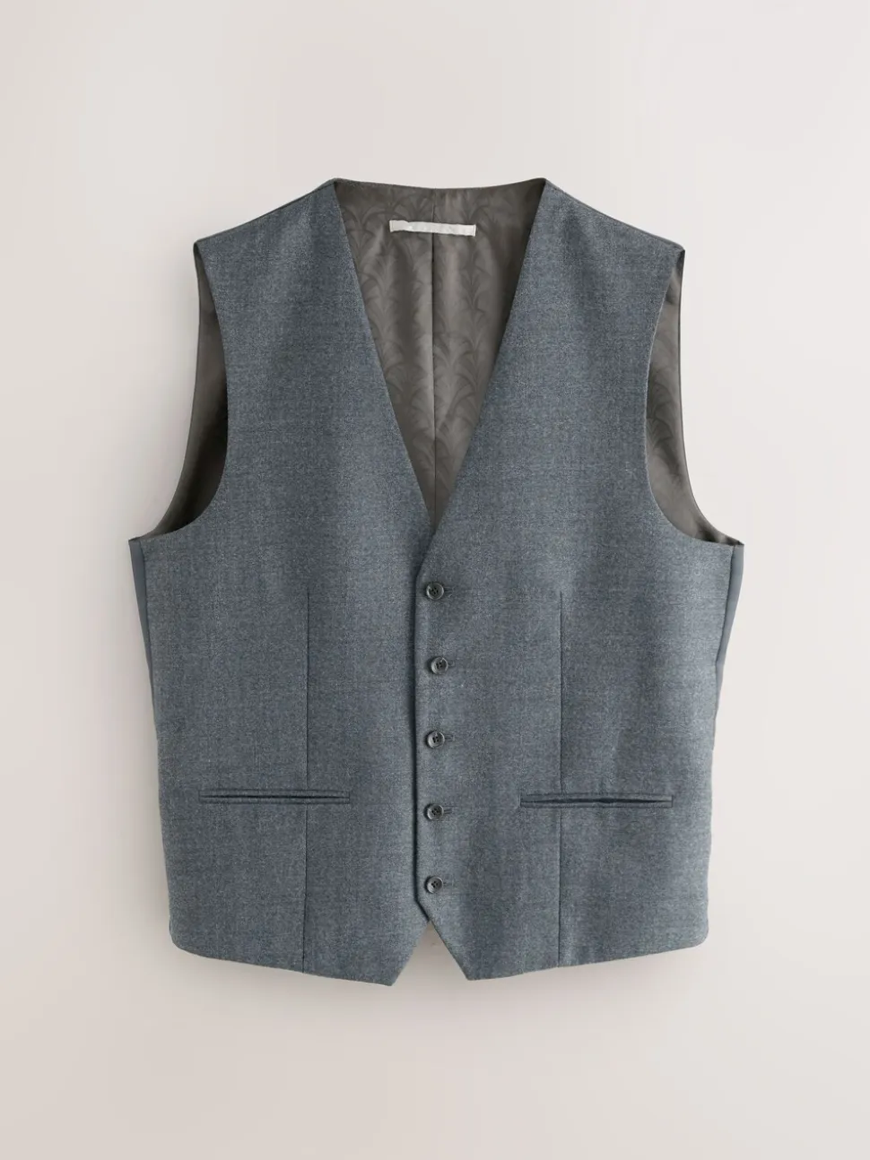 Grijs - Merino Wool Blend Suit Waistcoat