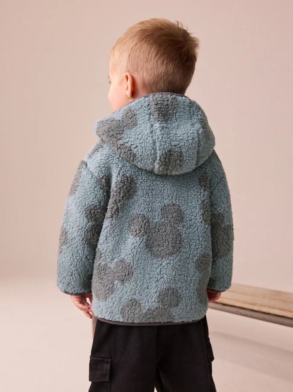 Grijs - Mickey Mouse fleece Jack met ritssluiting en Met capuchon (3mnd -8jr)