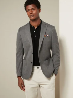Grijs - Normale Pasvorm - Modieuze blazer met textuur
