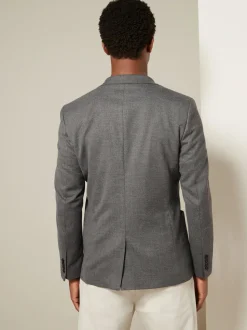 Grijs - Normale Pasvorm - Modieuze blazer met textuur