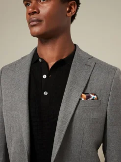 Grijs - Normale Pasvorm - Modieuze blazer met textuur