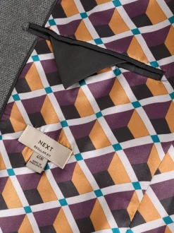 Grijs - Normale Pasvorm - Modieuze blazer met textuur