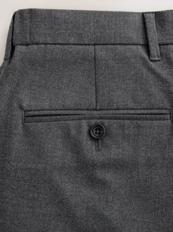 Grijs - Normale Pasvorm - Signature - 100% Wollen broek met Motion Flex-tailleband
