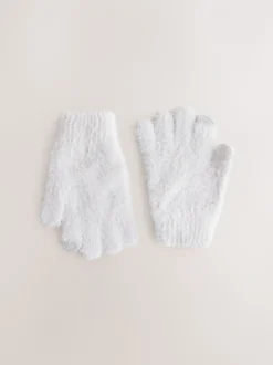 Grijs - Pluizige handschoenen (3-16jaar)