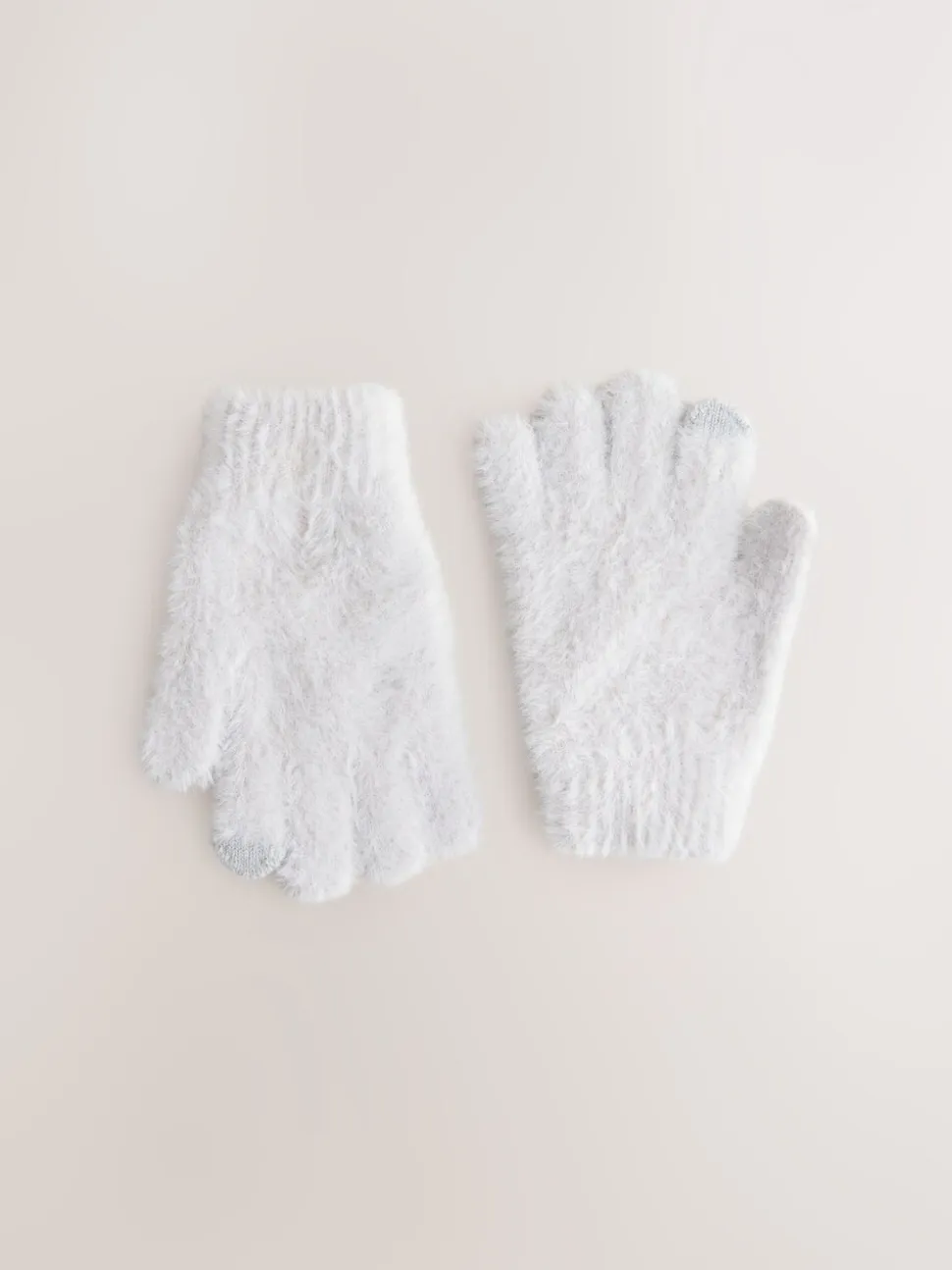 Grijs - Pluizige handschoenen (3-16jaar)