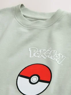 Grijs - Pokemon T-shirt met meerdere karakters op de achterkant (4-14jaar)