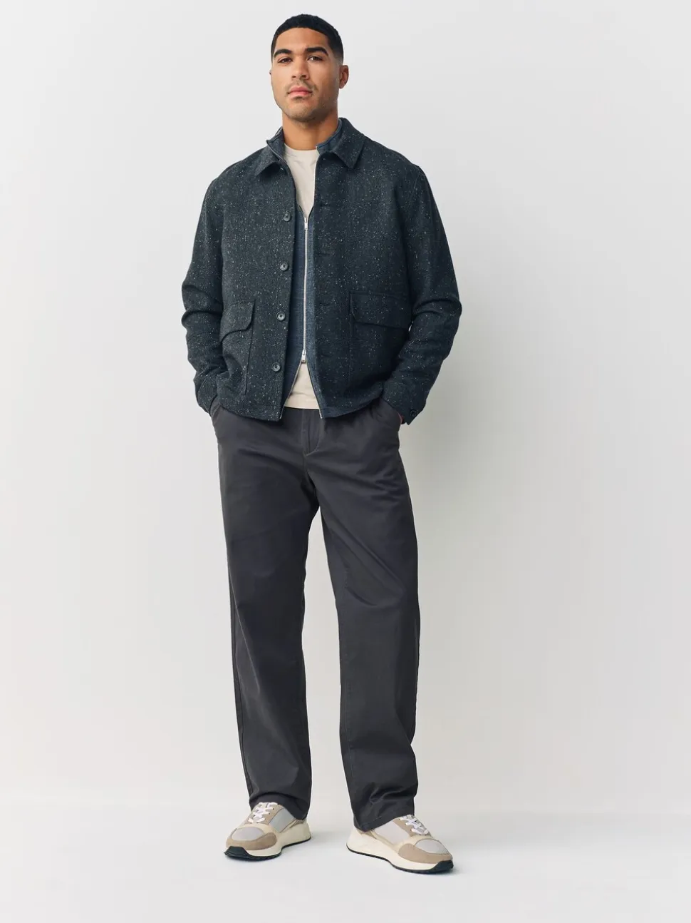 Grijs - Relaxed fit - Stretchy chino
