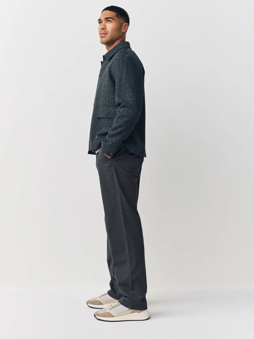 Grijs - Relaxed fit - Stretchy chino