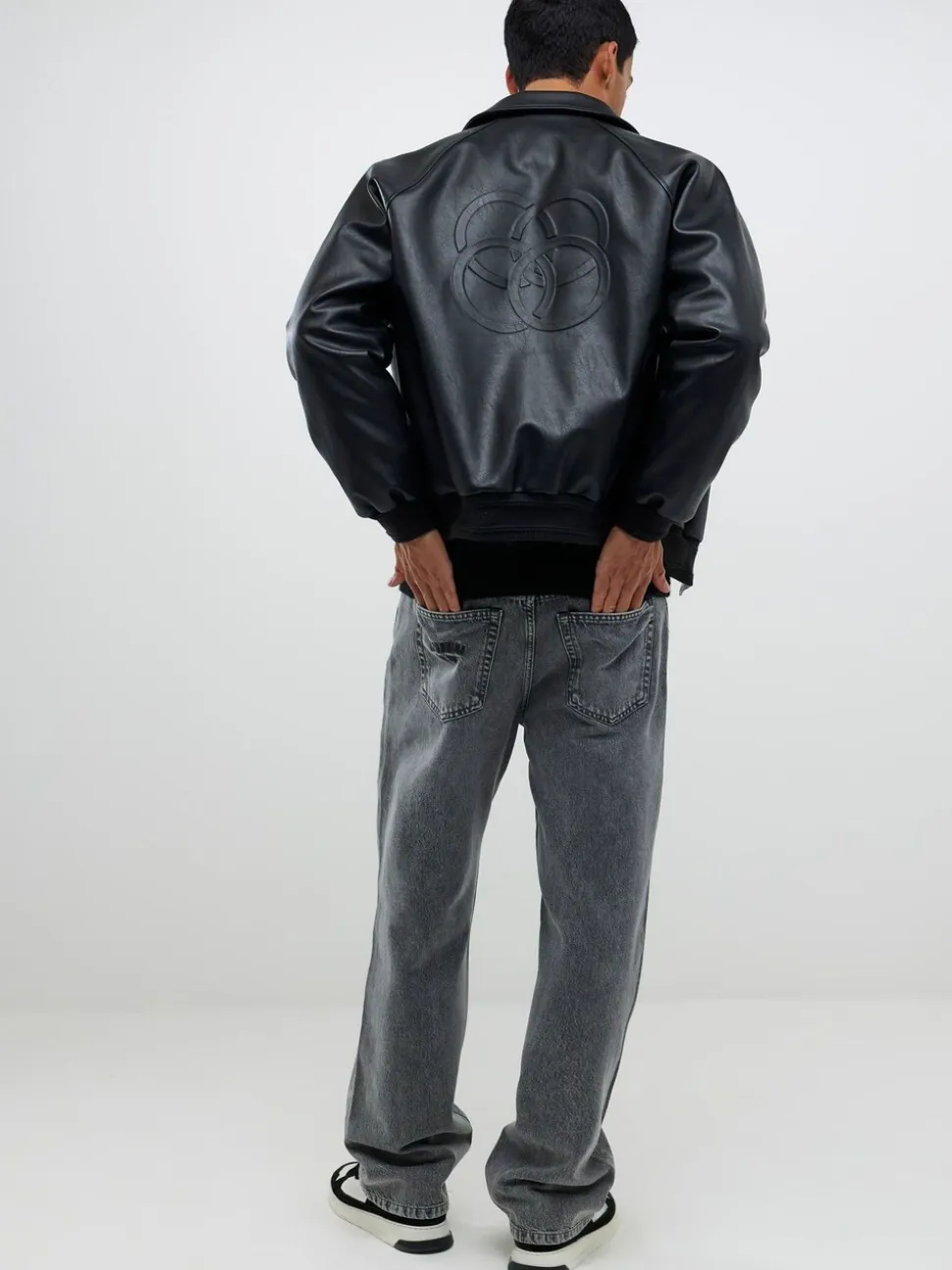 Grijs - River Island Loose Fit Washed Jeans