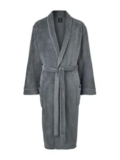 Grijs - Savile Row Company Lightweight Soft Fleece Rope Edge Dressing Gown