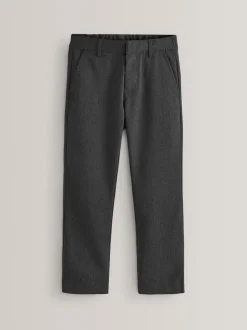 Grijs - Schoolbroek met rechte pijpen (3-17jaar)