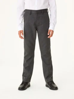 Grijs - Schoolbroek met rechte pijpen (3-17jaar)