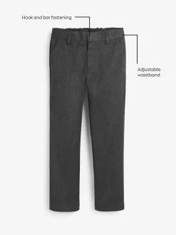 Grijs - Schoolbroek met rechte pijpen (3-17jaar)