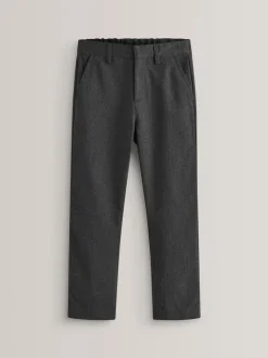 Grijs - Schoolbroek met rechte pijpen (3-17jaar)