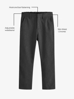 Grijs - Schoolbroek met rechte pijpen (3-17jaar)