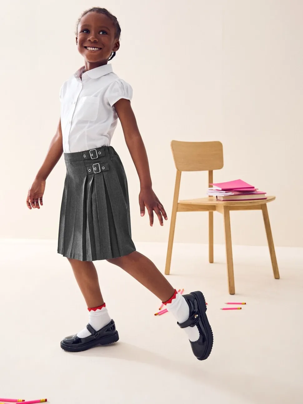 Grijs - Schoolkilt (3 - 16 jr)