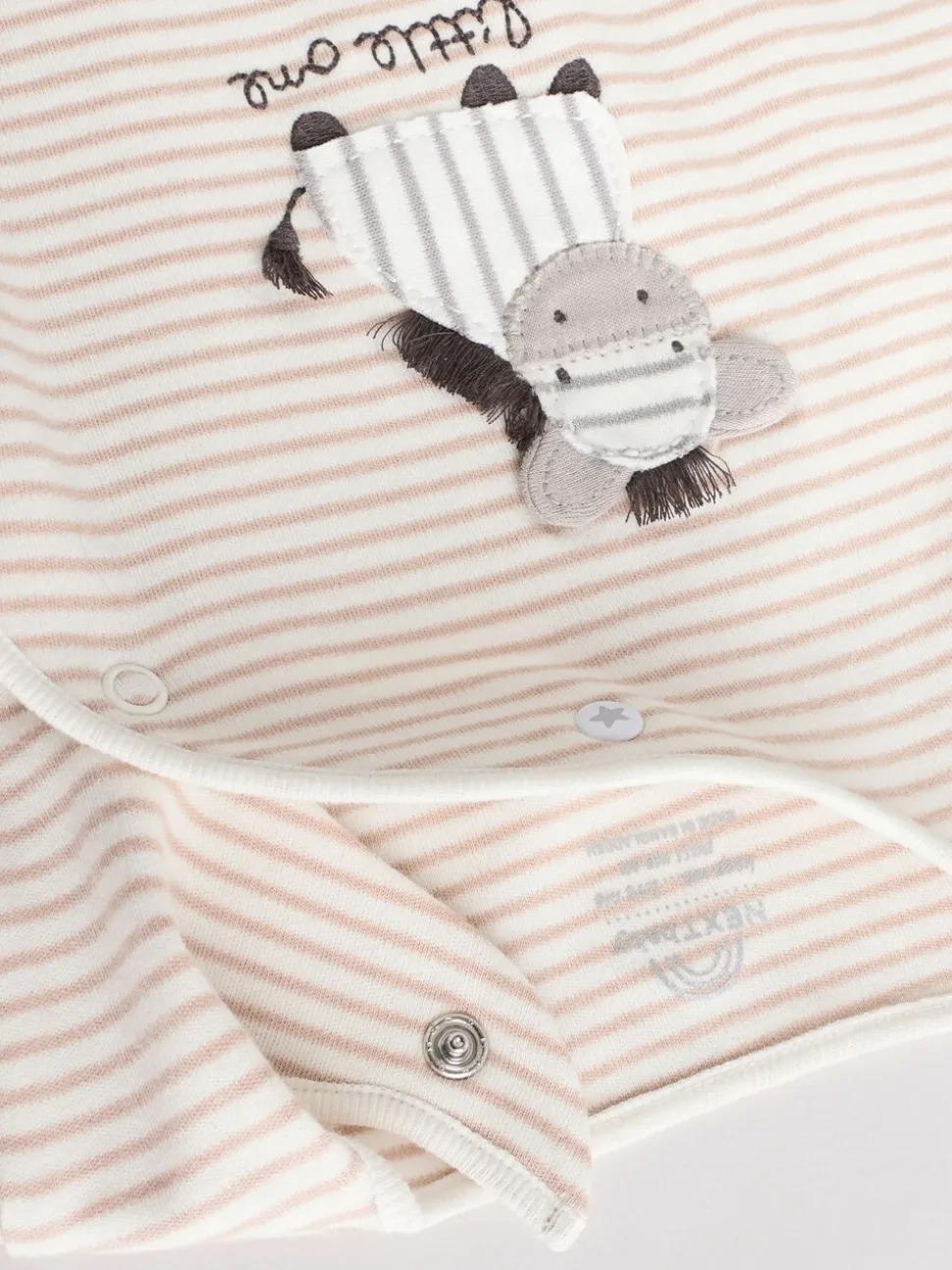 Grijs - Set 3 baby-pyjama's met zebraprint van 100% katoen (0-2jr)