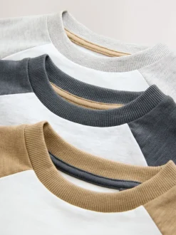 Grijs - Set van 3 T-shirts met lange mouwen (3mnd-7jr)