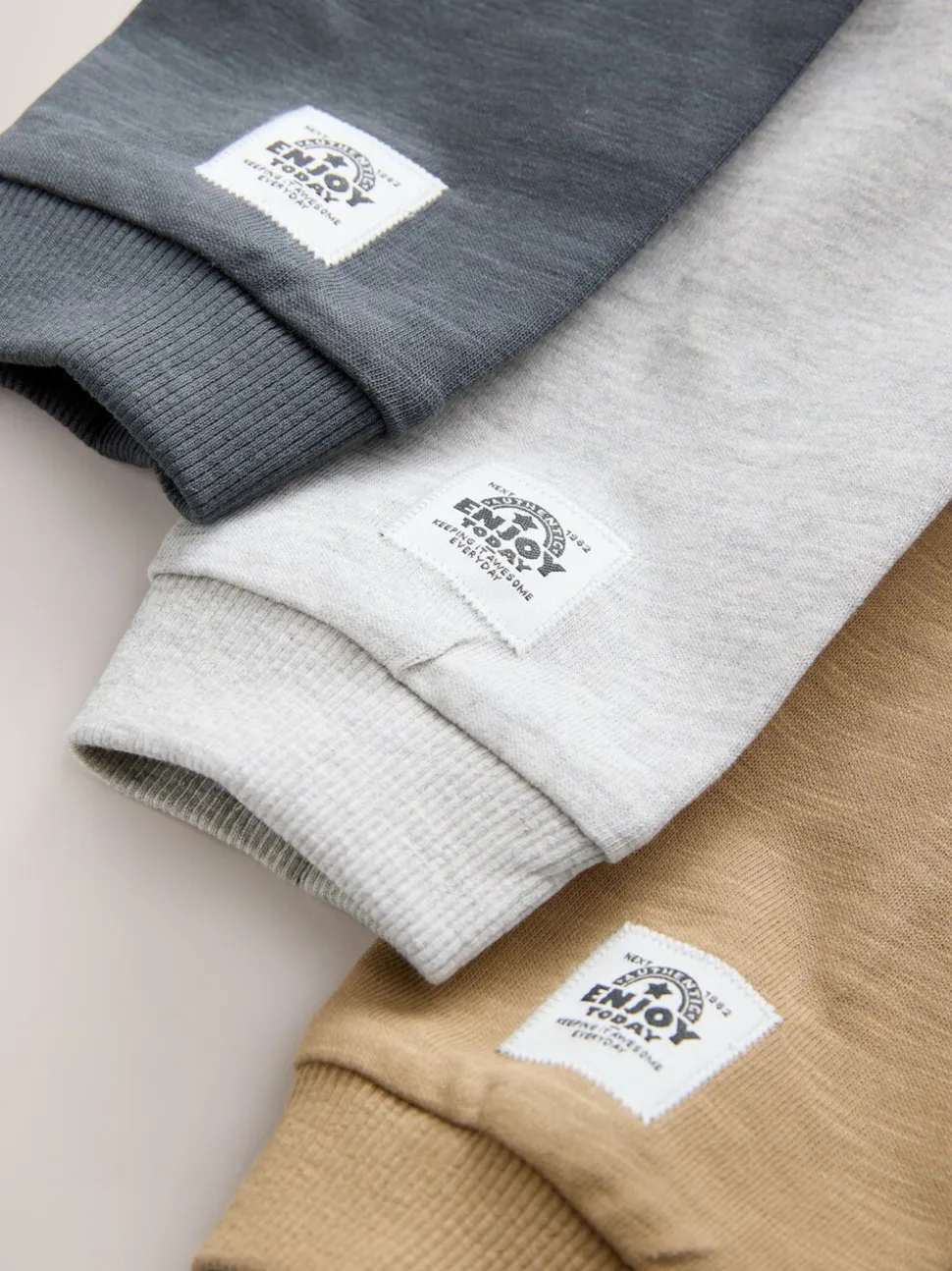 Grijs - Set van 3 T-shirts met lange mouwen (3mnd-7jr)