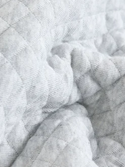 Grijs - Set van gewatteerde jersey tuinbroek en rompertje voor baby's (0mnd-2jr)