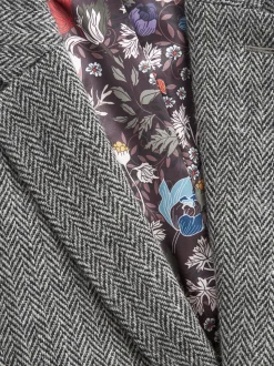 Grijs - Signature - Harris tweed Britse wollen blazer