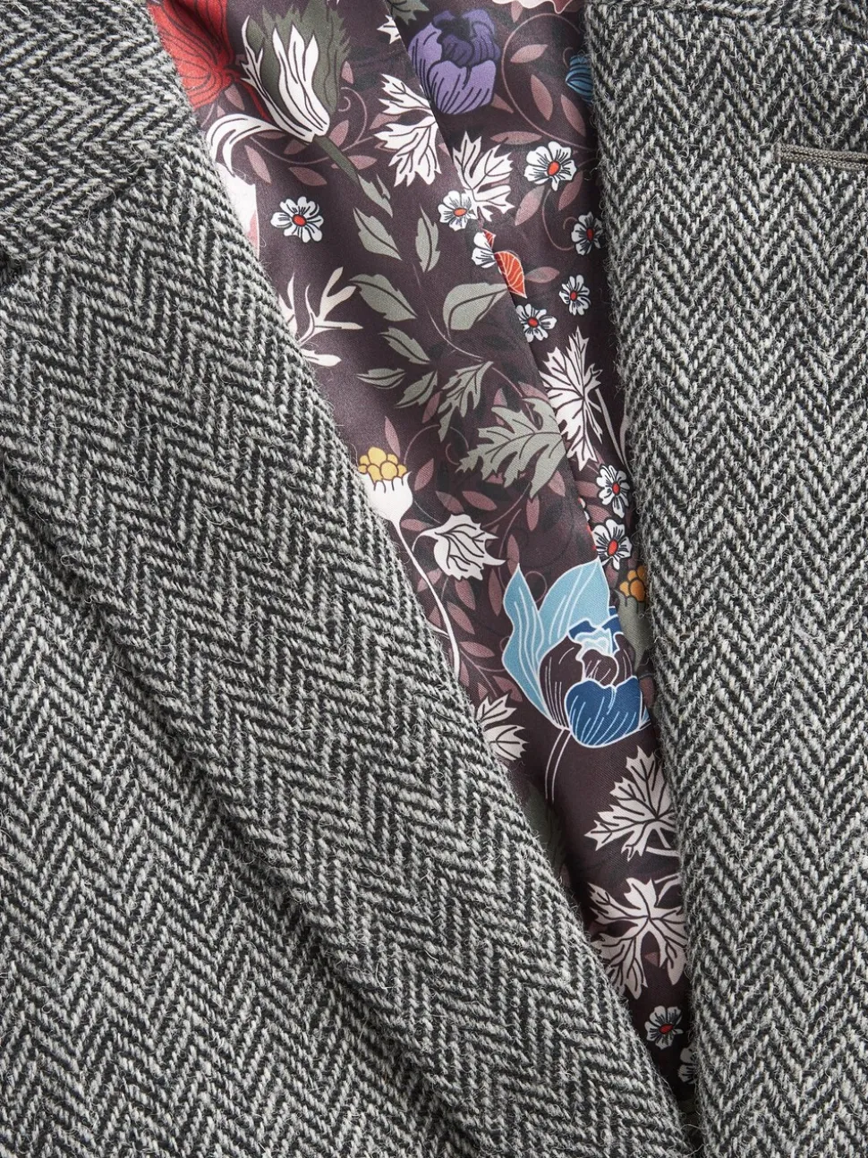 Grijs - Signature - Harris tweed Britse wollen blazer