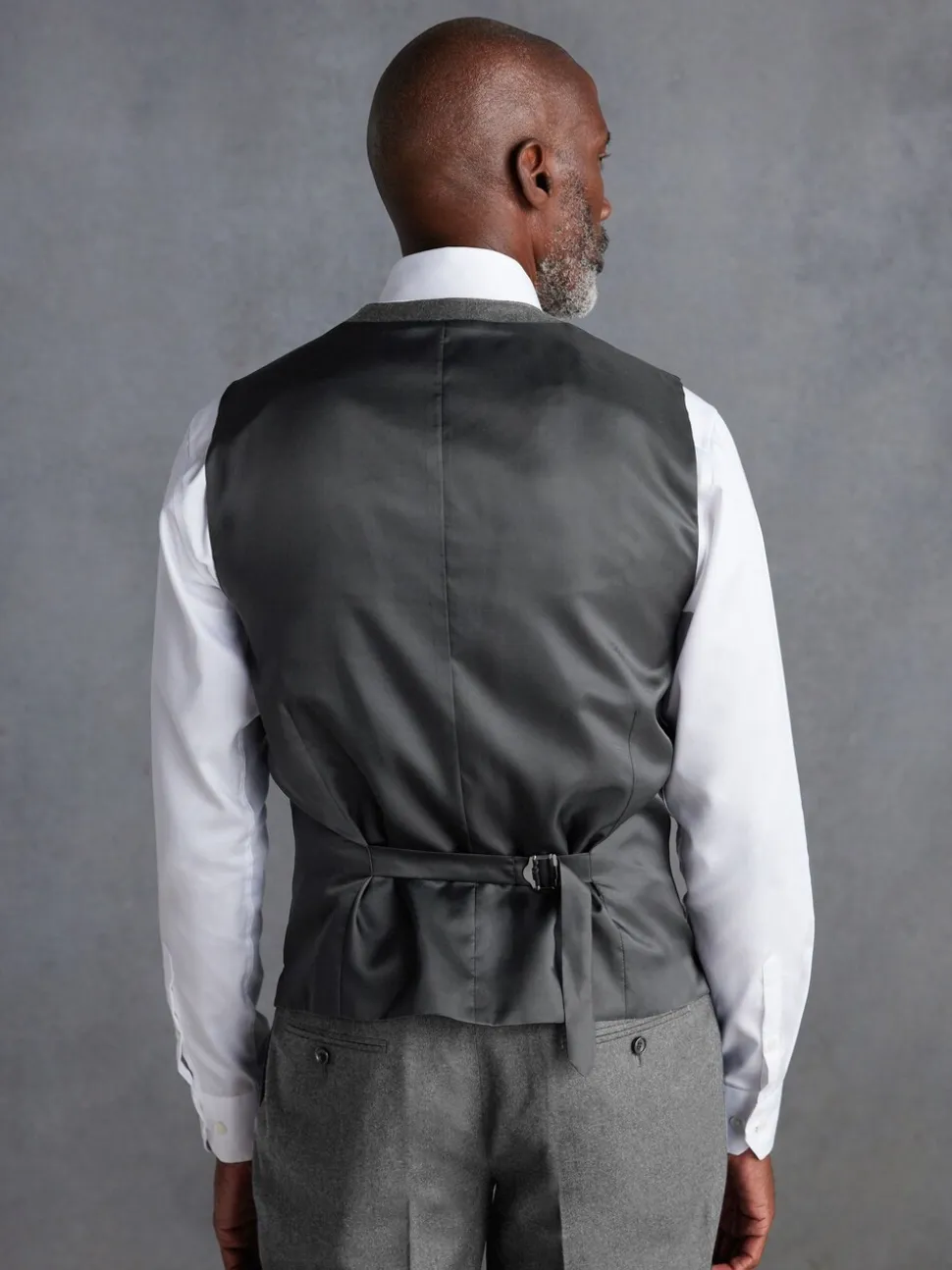 Grijs - Signature Zignone flanellen gilet van Italiaanse wol-kasjmier blend