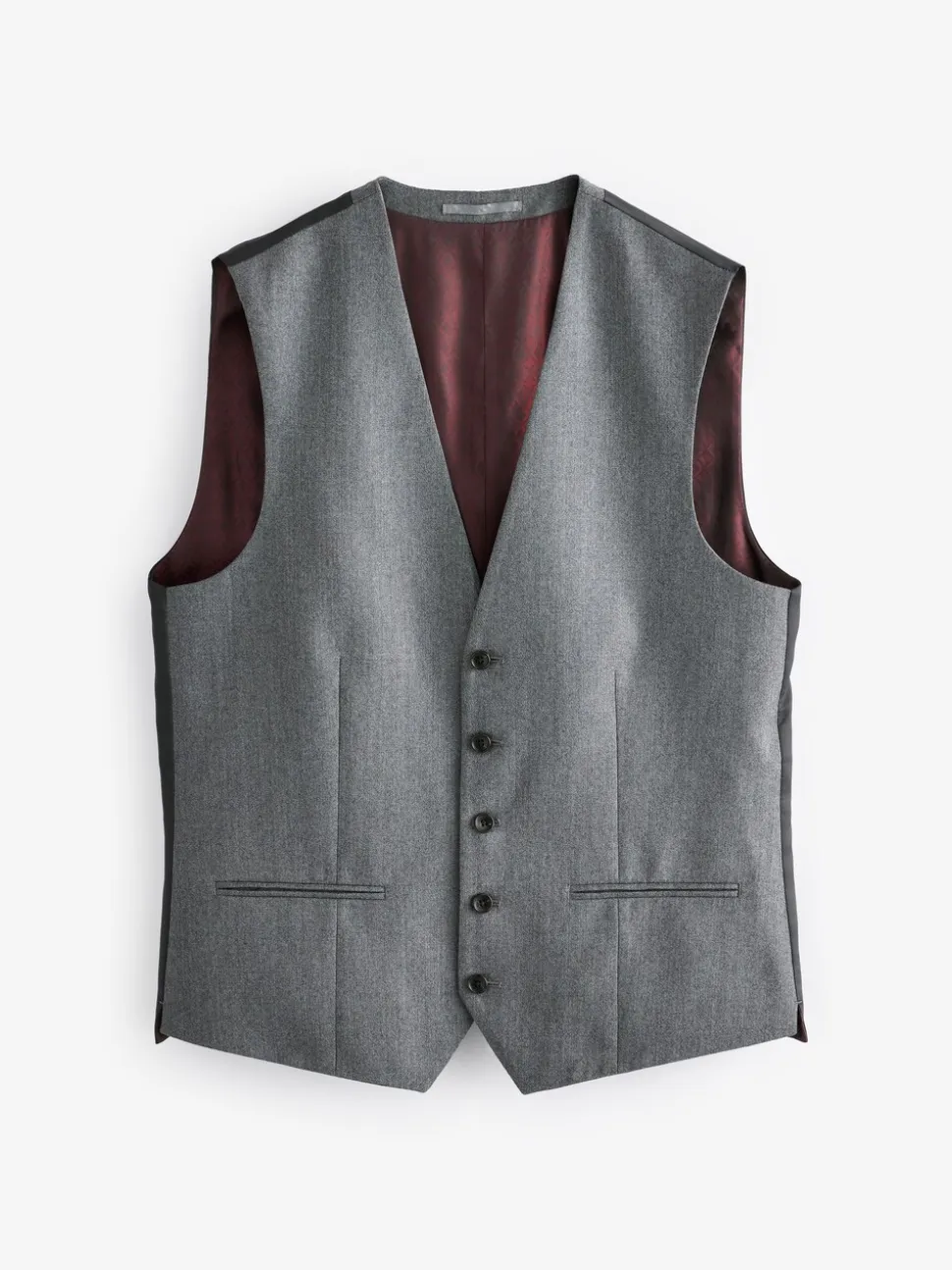 Grijs - Signature Zignone flanellen gilet van Italiaanse wol-kasjmier blend