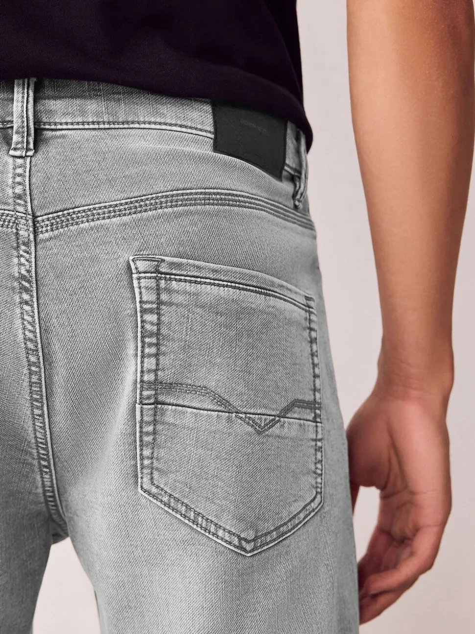 Grijs - Slim Fit - Comfortabele stretchjeans