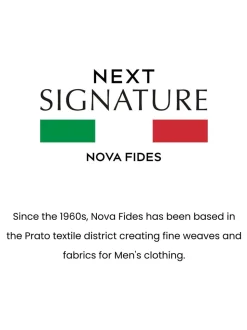 Grijs - Slim Fit - Signature Nova Fides Blazer van wolblend met visgraatmotief