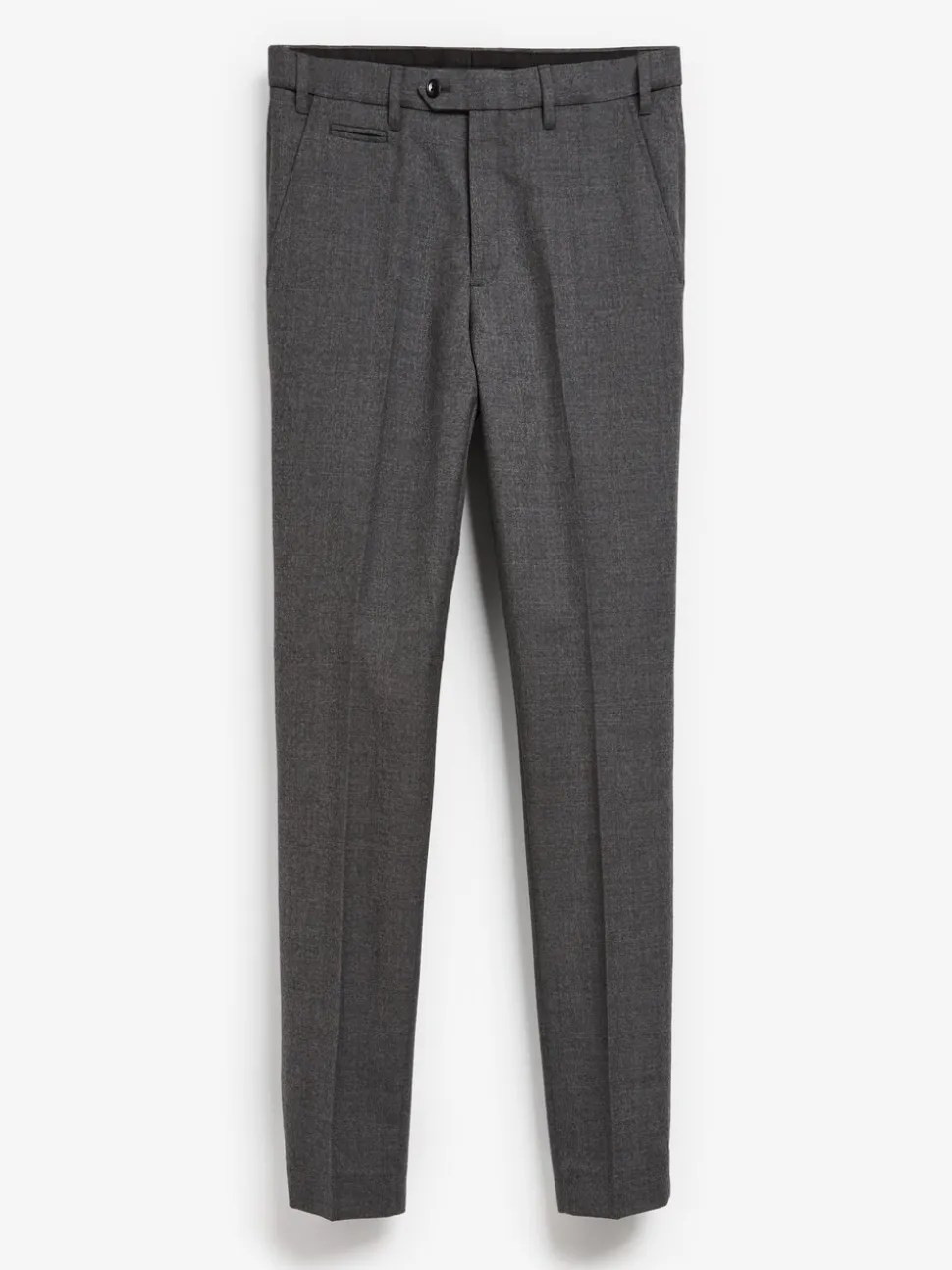 Grijs - Slim Fit - Signature - 100% Wollen broek met Motion Flex-tailleband