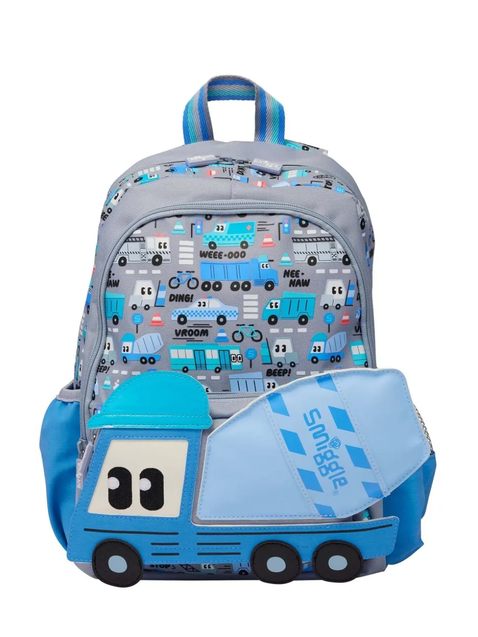 Grijs - Smiggle Ready Set Go Junior rugzak met figuurtjes