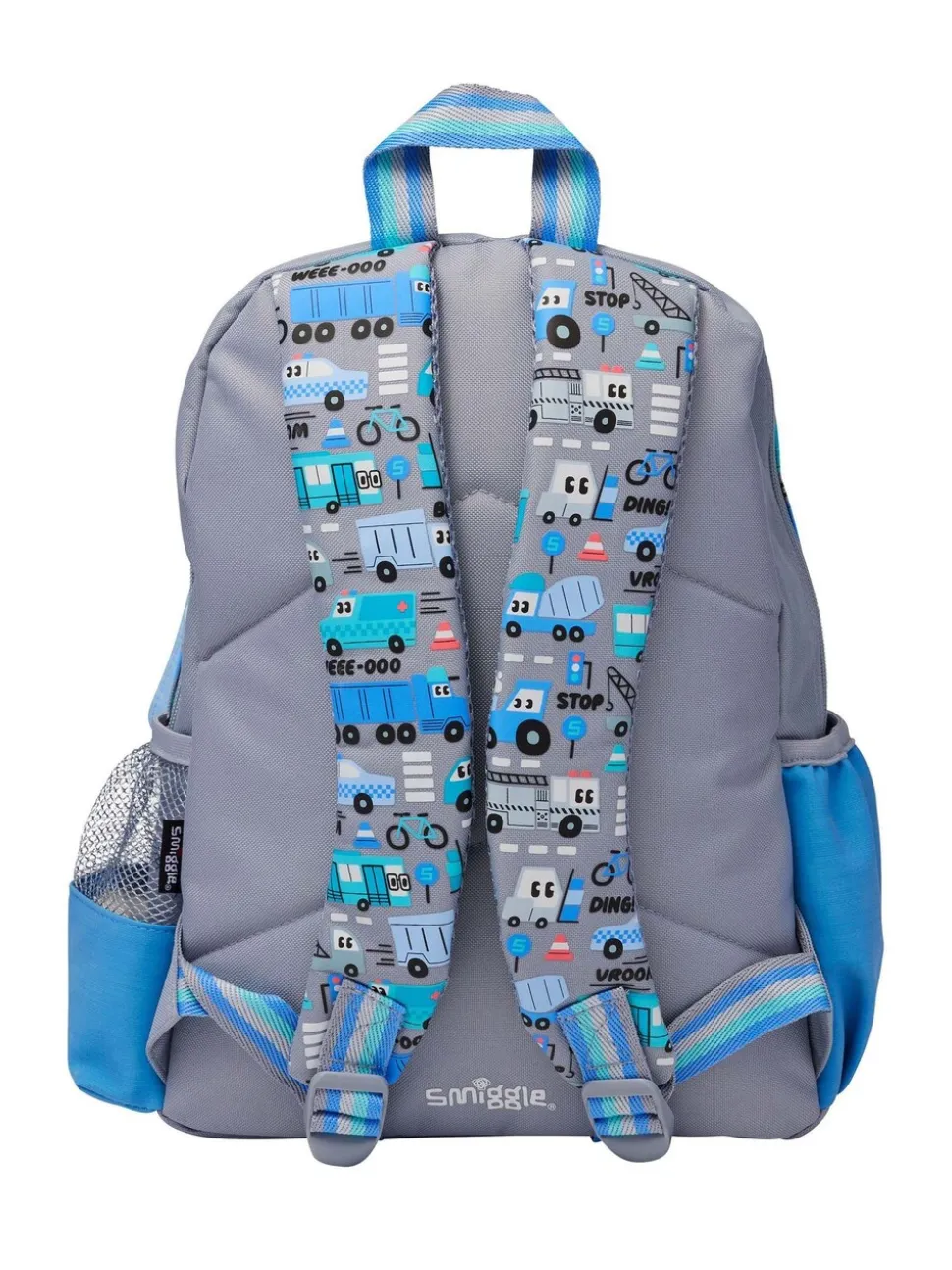 Grijs - Smiggle Ready Set Go Junior rugzak met figuurtjes
