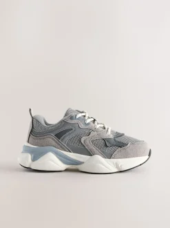 Grijs - Sneakers met veters