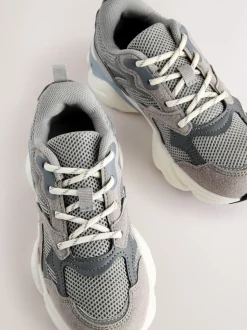 Grijs - Sneakers met veters