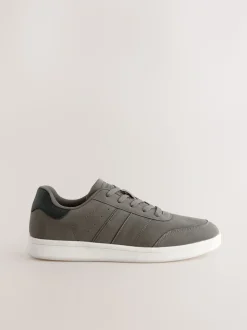 Grijs - Sneakers van imitatiesuède