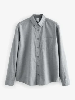 Grijs - Soft Touch Oxford Long Sleeve Shirt