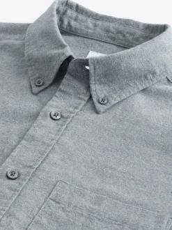 Grijs - Soft Touch Oxford Long Sleeve Shirt