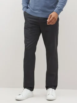 Grijs - Straight-fit chino van 100% katoen