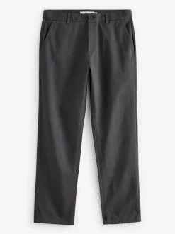 Grijs - Straight-fit chino van 100% katoen