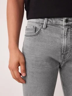 Grijs - Strakke Pasvorm - Comfortabele stretchjeans