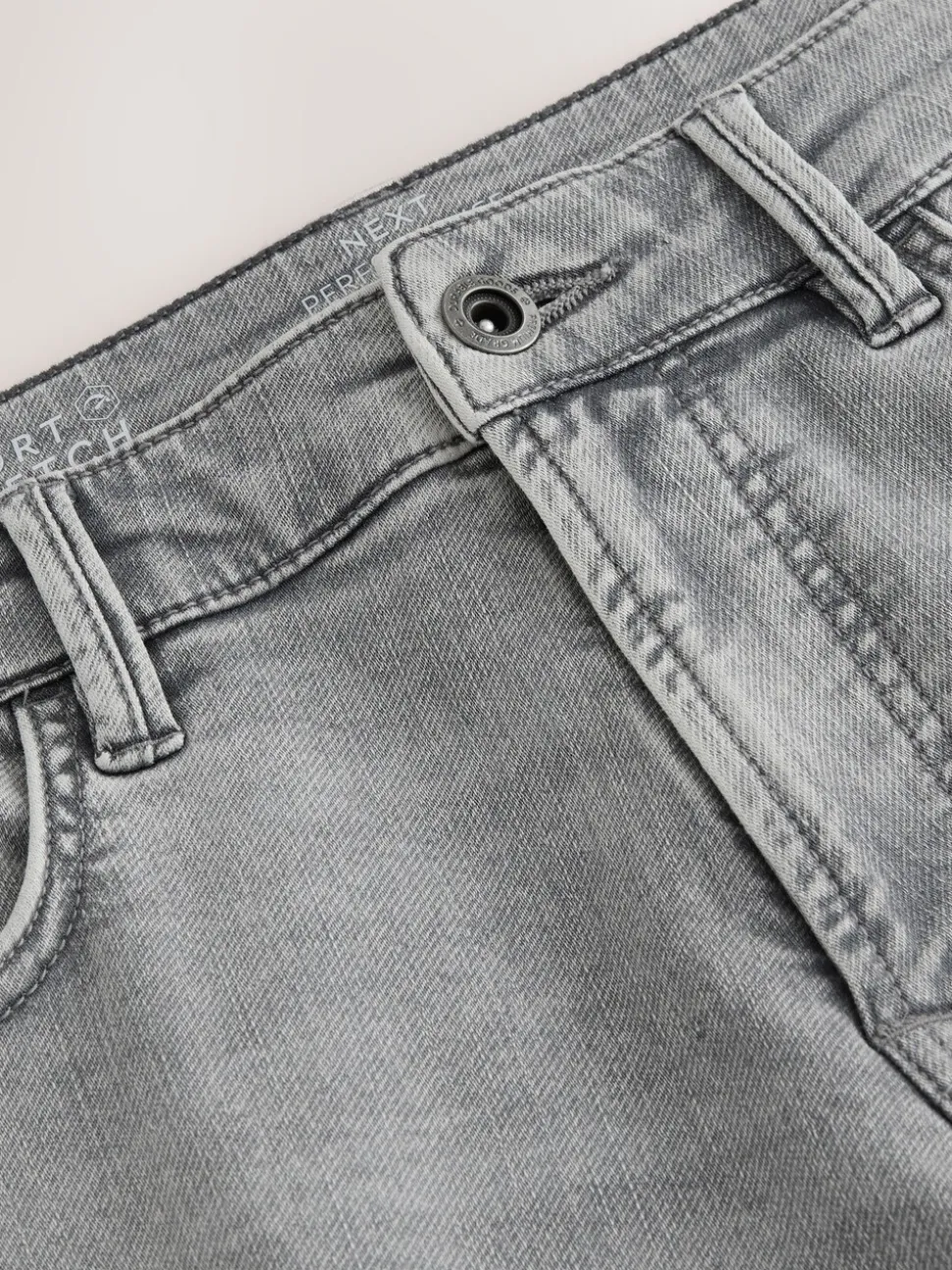 Grijs - Strakke Pasvorm - Comfortabele stretchjeans